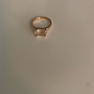 Pink colored gem ring